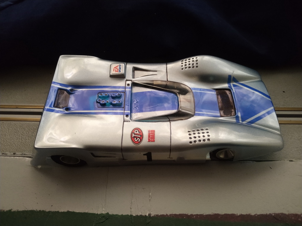 Slotcars66 Lola T160 1/24th scale Mac body on Champion/Parma Flexi chassis silver #1  